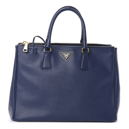 Prada Saffiano Large Galleria Double Zip Tote Bluette 1 of 9