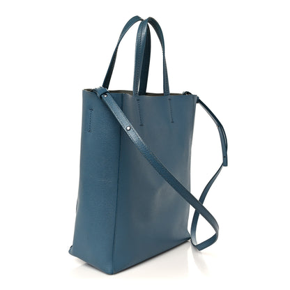 Celine Grained Calfskin Small Vertical Cabas Slate Blue 3 of 9