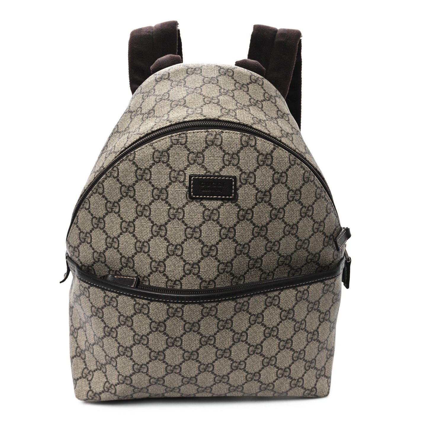GG Supreme Monogram Margaux Calfskin Childrens Day Backpack Beige Ebony Cocoa Dark Chocolate