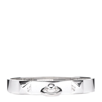 Hermes Sterling Silver PM Collier De Chien Bracelet ST 1 of 5