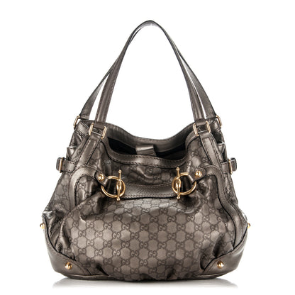 Gucci Guccissima Medium Jockey Tote Grey 1 of 7