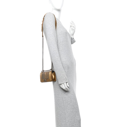 Chanel Galuchat Stingray Mini Boy Flap Gold 3 of 19