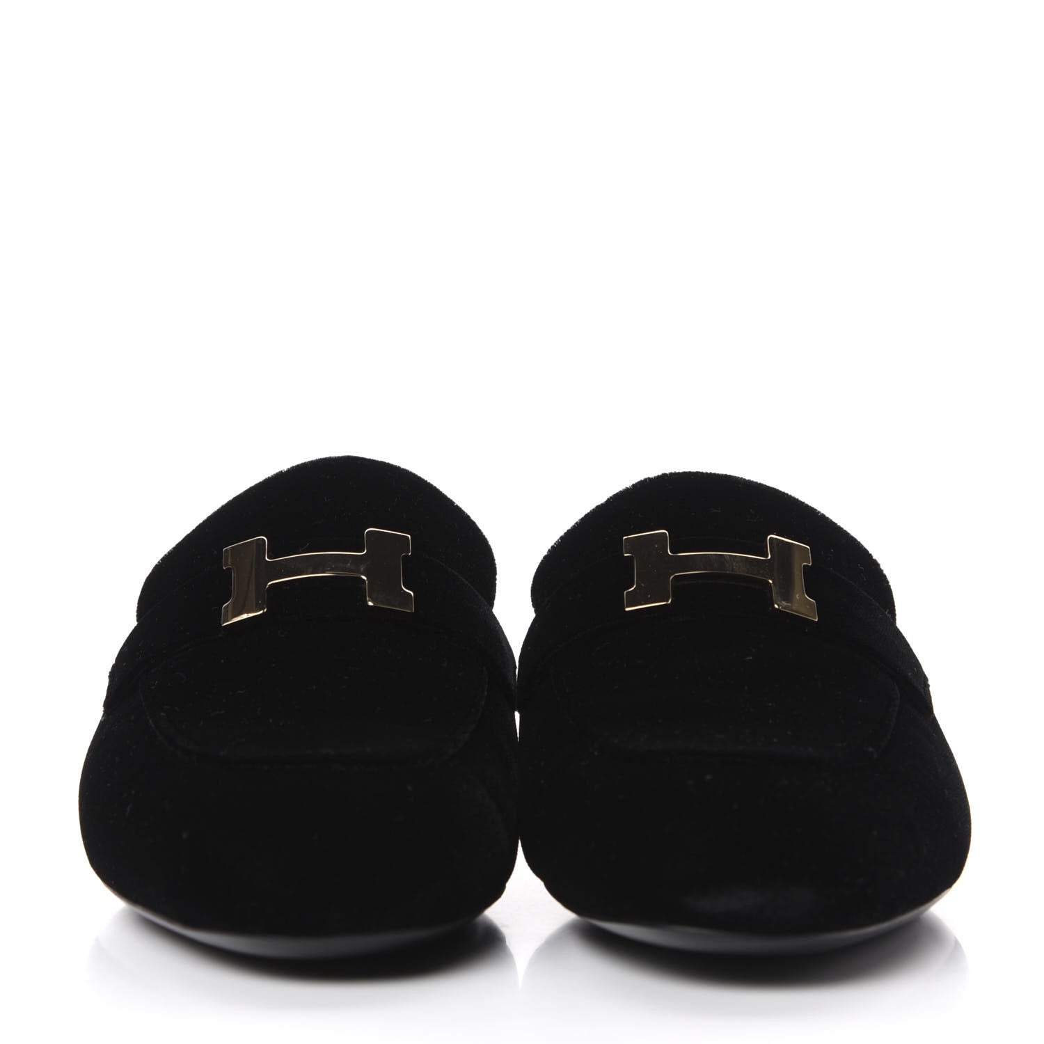 Hermes Velvet Trocadero Mule 38 Black 4 of 12