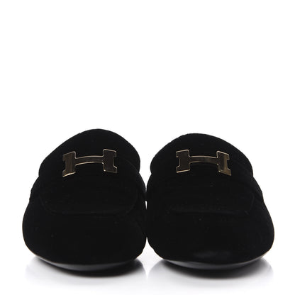 Hermes Velvet Trocadero Mule 38 Black 4 of 12