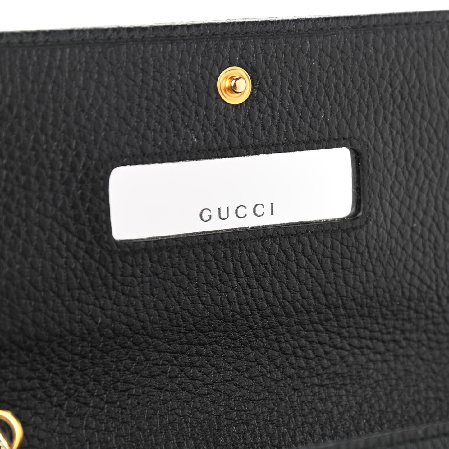 Calfskin Petite GG Marmont Wallet Chain Bag Black