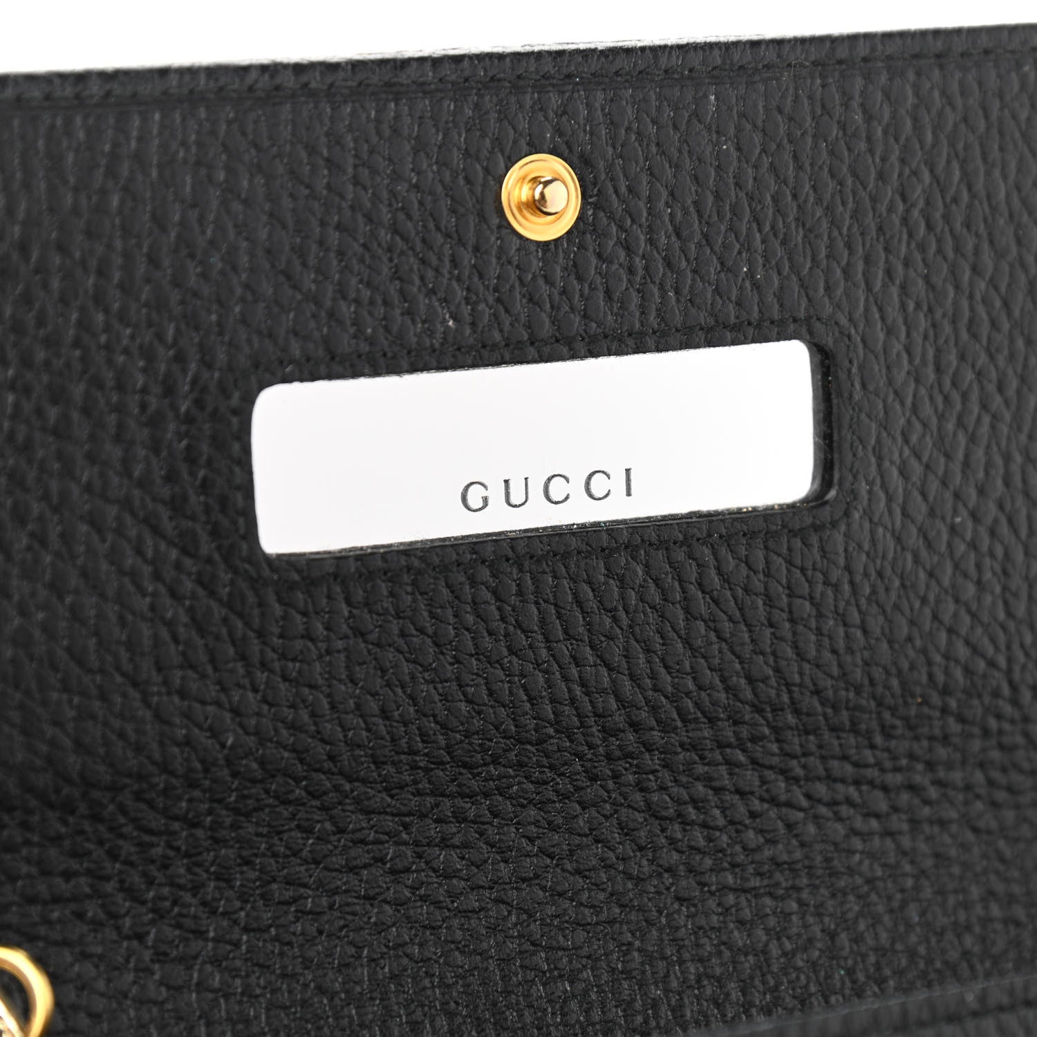 Gucci Calfskin Petite GG Marmont Wallet Chain Bag Black 6 of 12