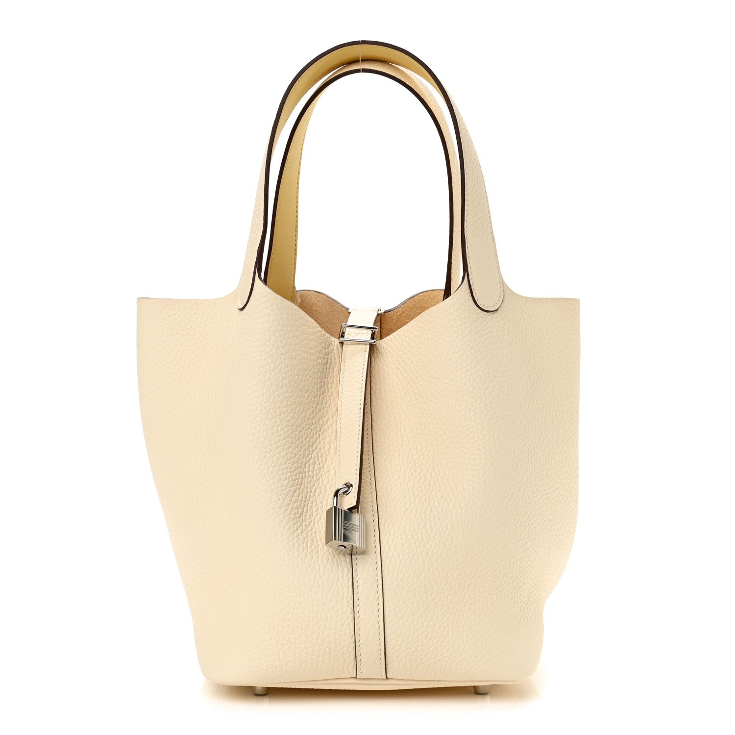 Hermes Taurillon Clemence Swift Eclat Picotin Lock 22 MM Nata Jaune Poussin 1 of 10