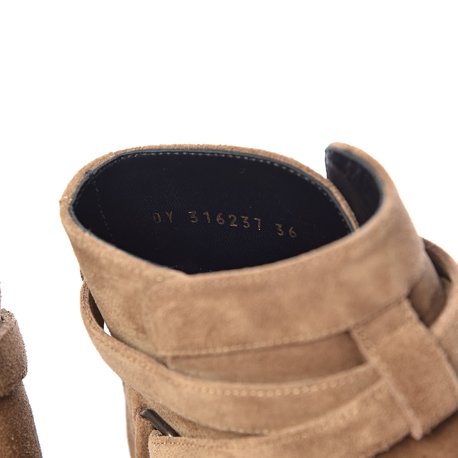 Saint Laurent Suede Womens Blake Ankle Boots 36 New Sigaro 8 of 10