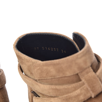 Saint Laurent Suede Womens Blake Ankle Boots 36 New Sigaro 8 of 10