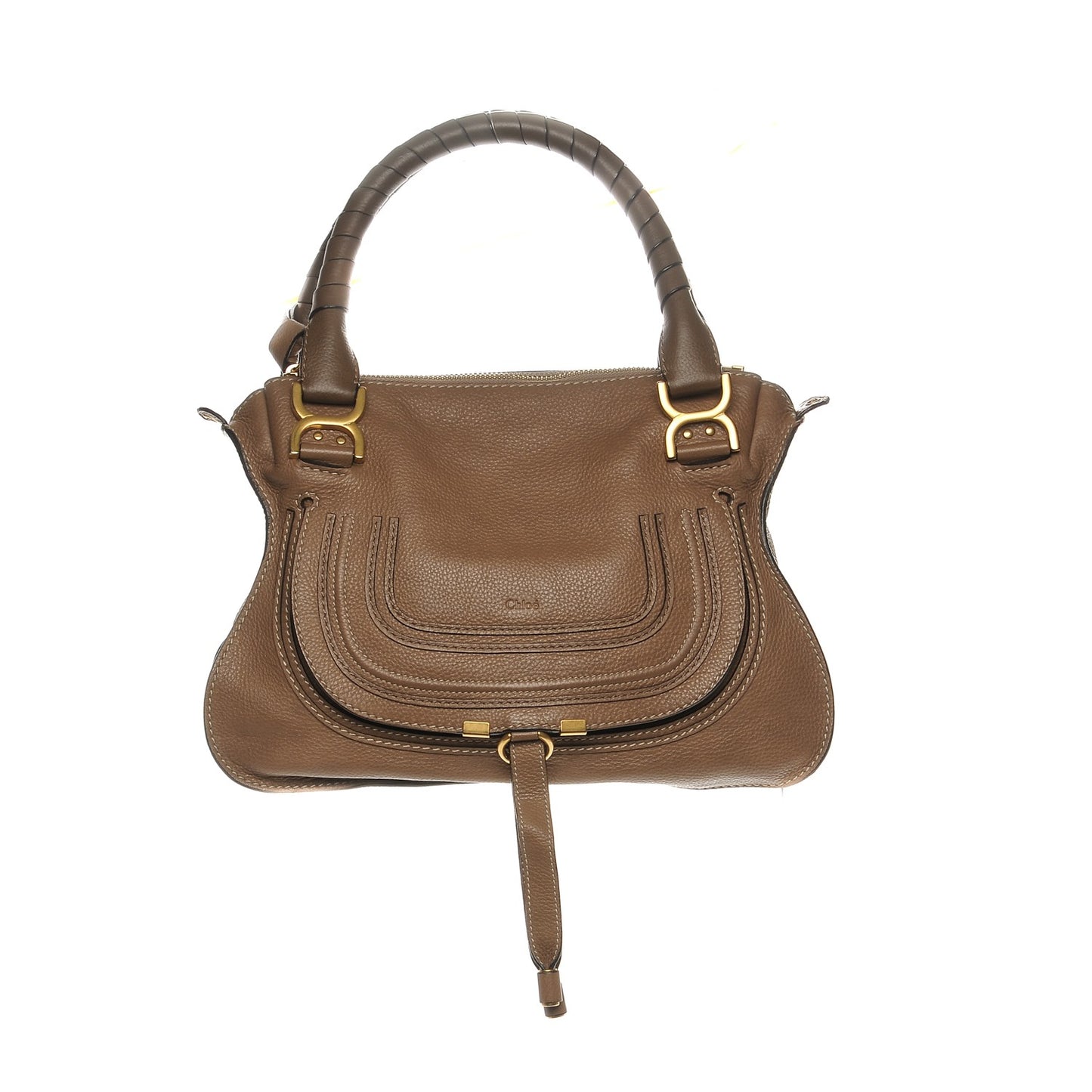 Calfskin Small Marcie Satchel Nut
