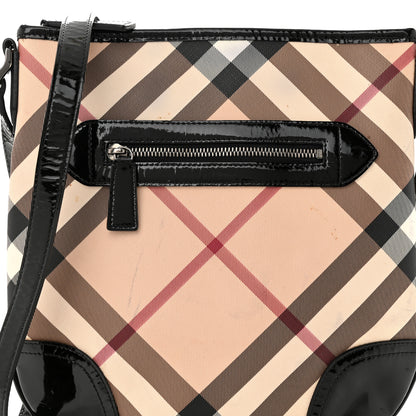 Burberry Patent Nova Check Dryden Crossbody Bag Black 9 of 18