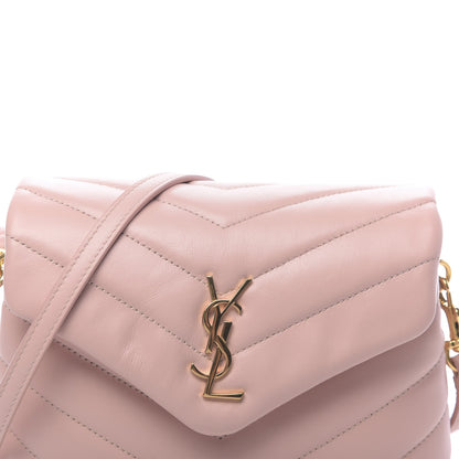 Saint Laurent Calfskin Y Quilted Monogram Toy Loulou Crossbody Bag Tender Pink 9 of 9