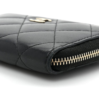Chanel Lambskin Quilted Key Holder Case Black 8 of 10