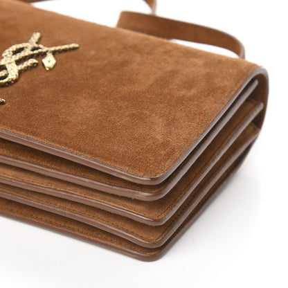 Saint Laurent Suede Small Dylan Snake Monogram Satchel Fox 8 of 9