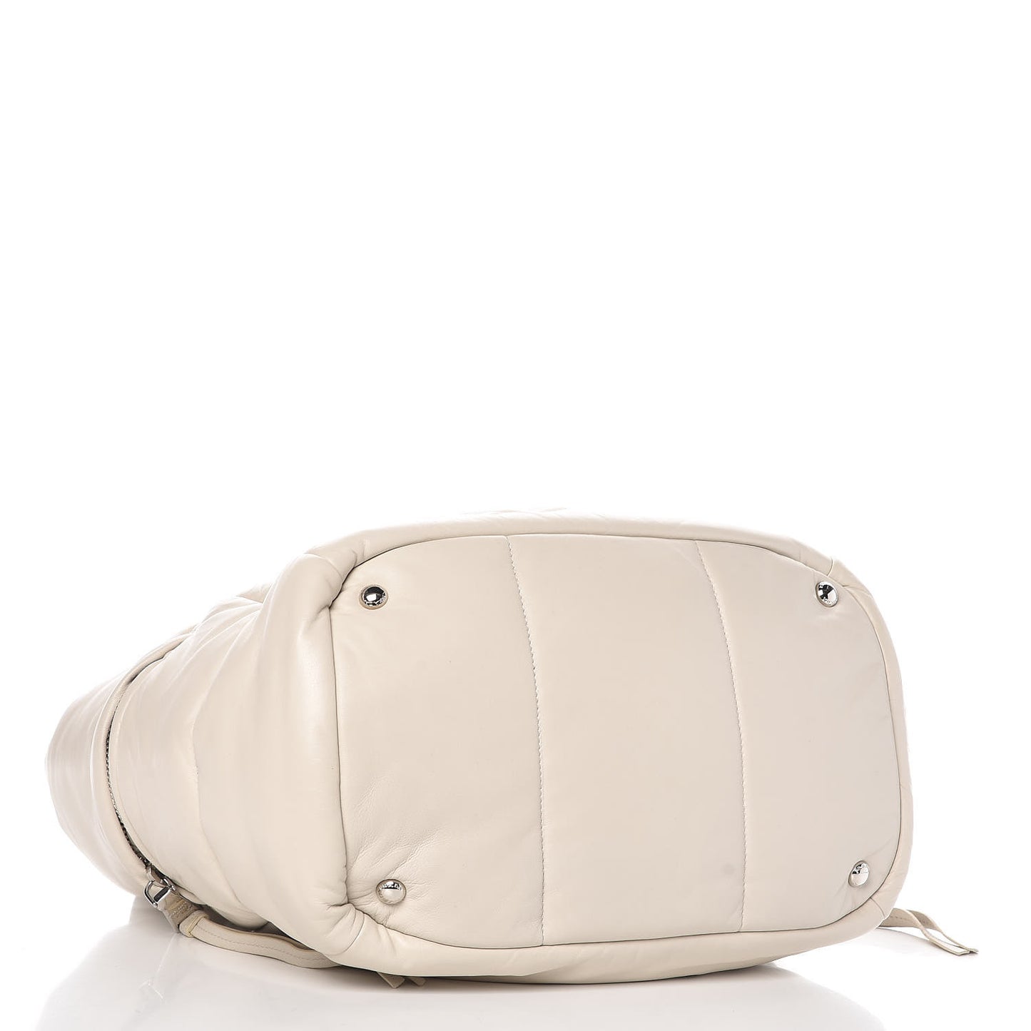 Nappa Bomber Tote Bianco