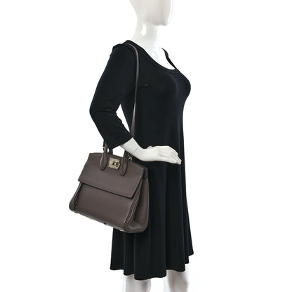 Salvatore Ferragamo Calfskin Studio Bag Caraway Seed 2 of 12