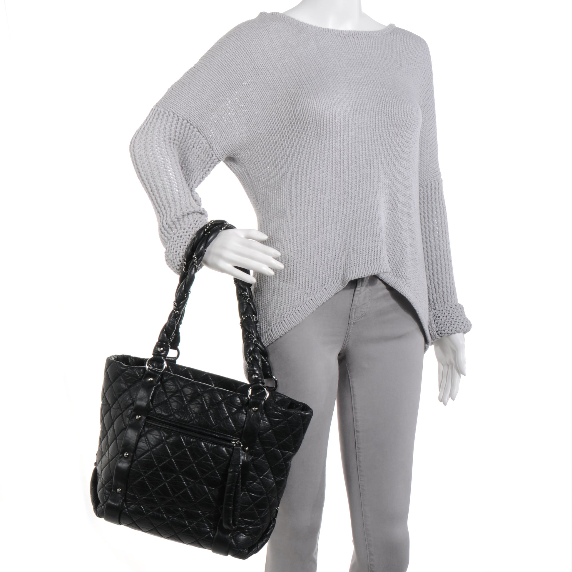 Chanel Ligne Lady Braid Tote Black 2 of 8