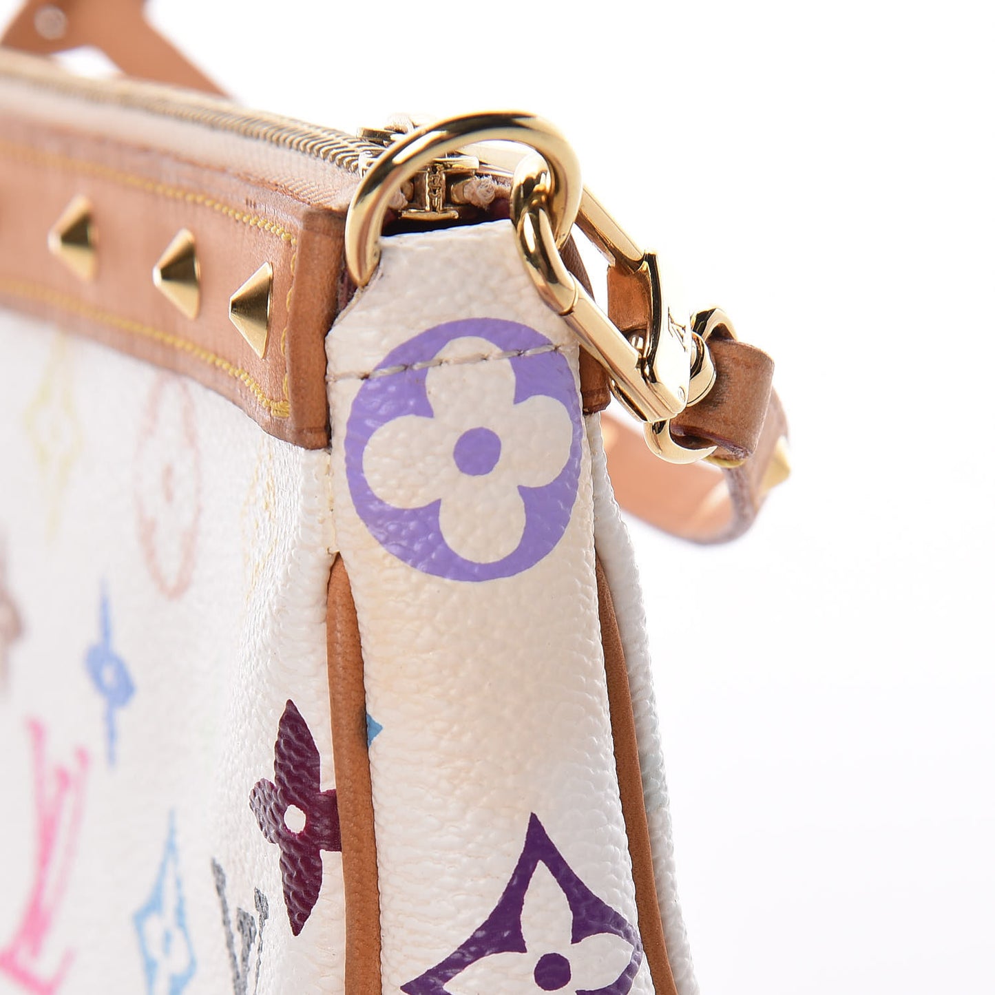 Monogram Multicolor Pochette Accessories White