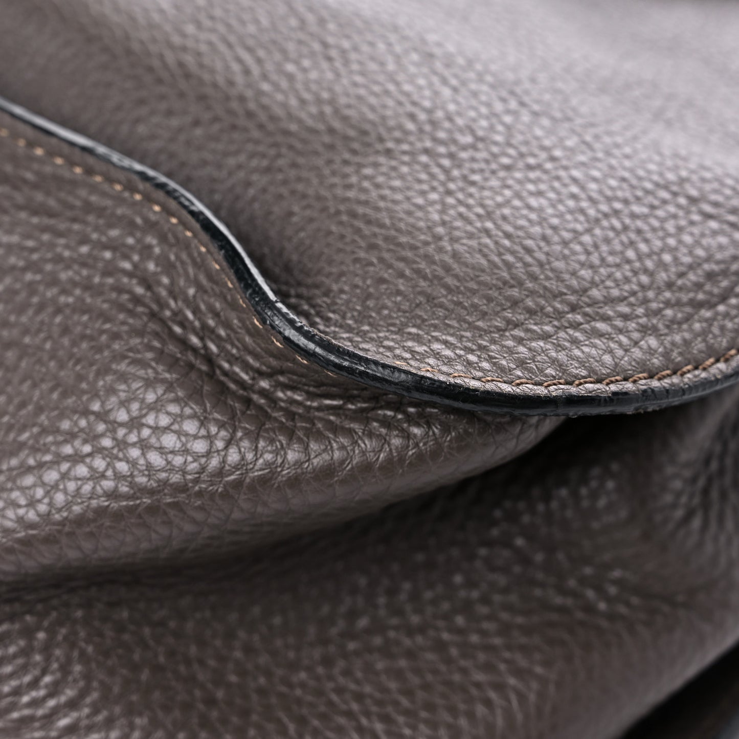 Calfskin Large Marcie Satchel Truffle