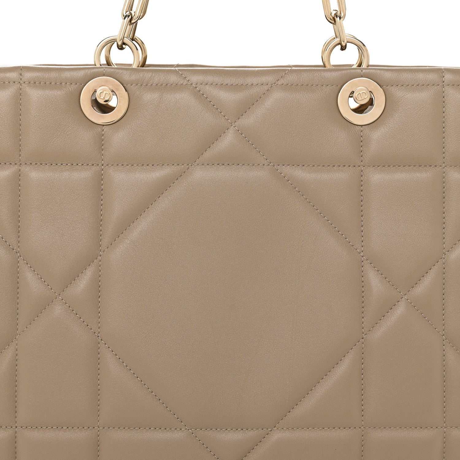 Christian Dior Calfskin Archicannage Medium Essential Tote Beige 8 of 14
