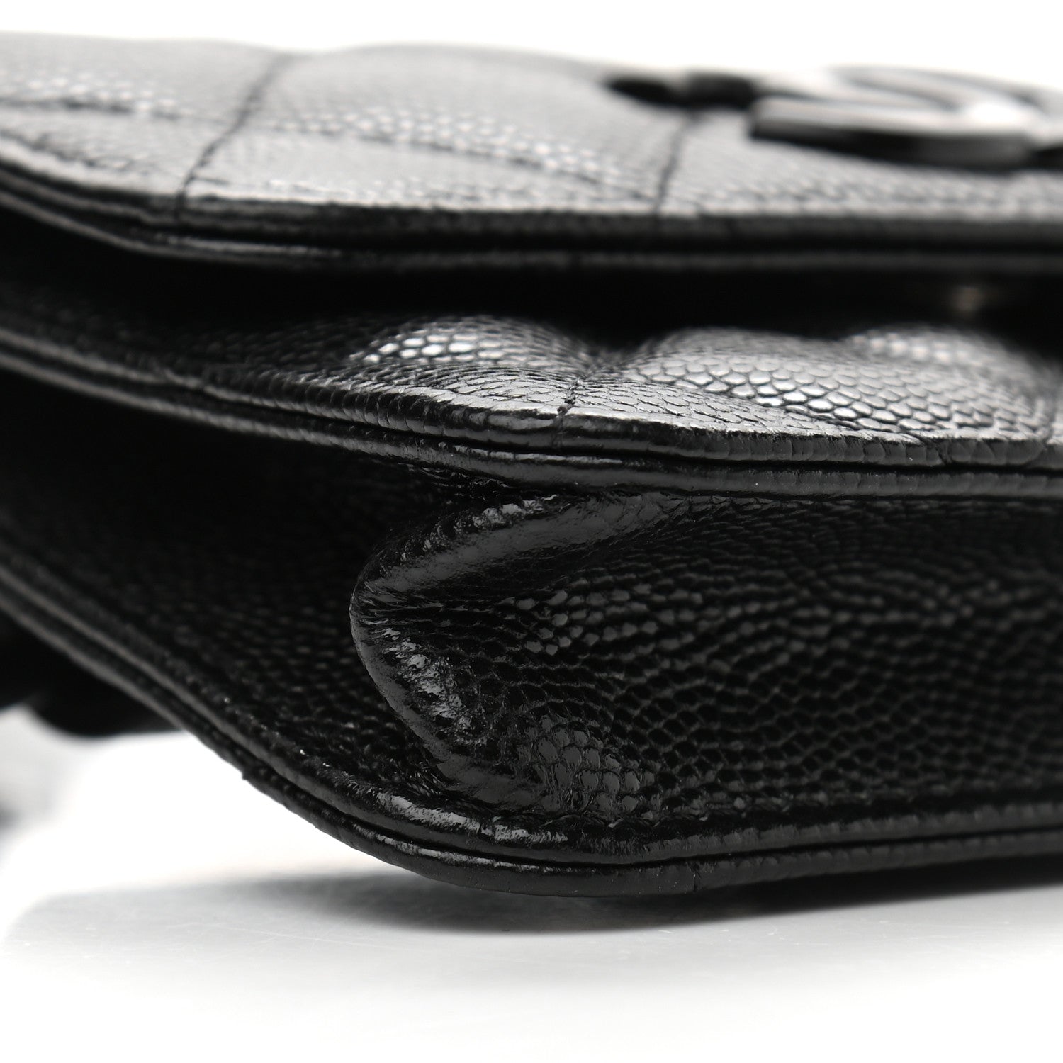 Chanel Caviar Quilted Incognito Belt Flap Card Holder Black 10 of 12