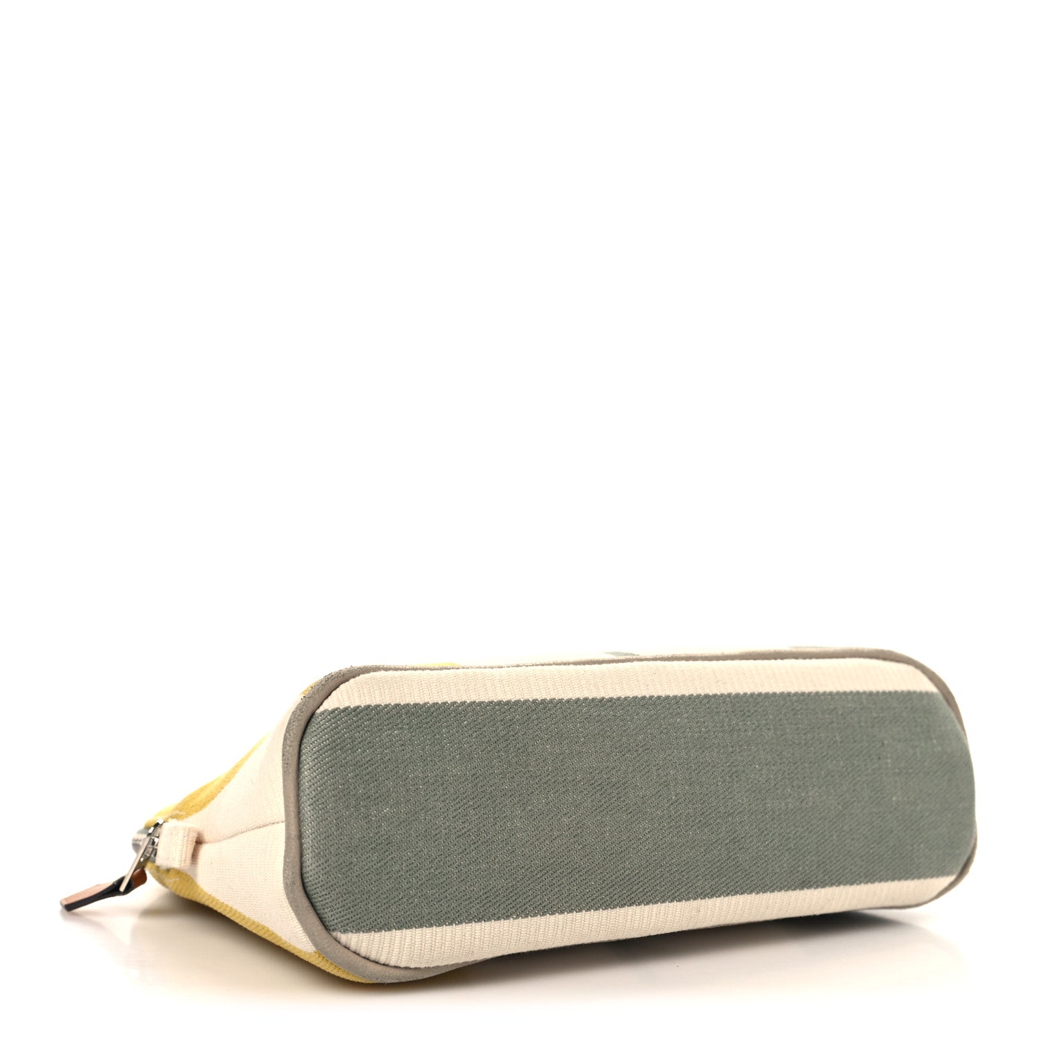 Hermes Cotton Stripe Bolide Rayures Rocabar Mini Travel Cosmetic Pouch Absinthe 4 of 7