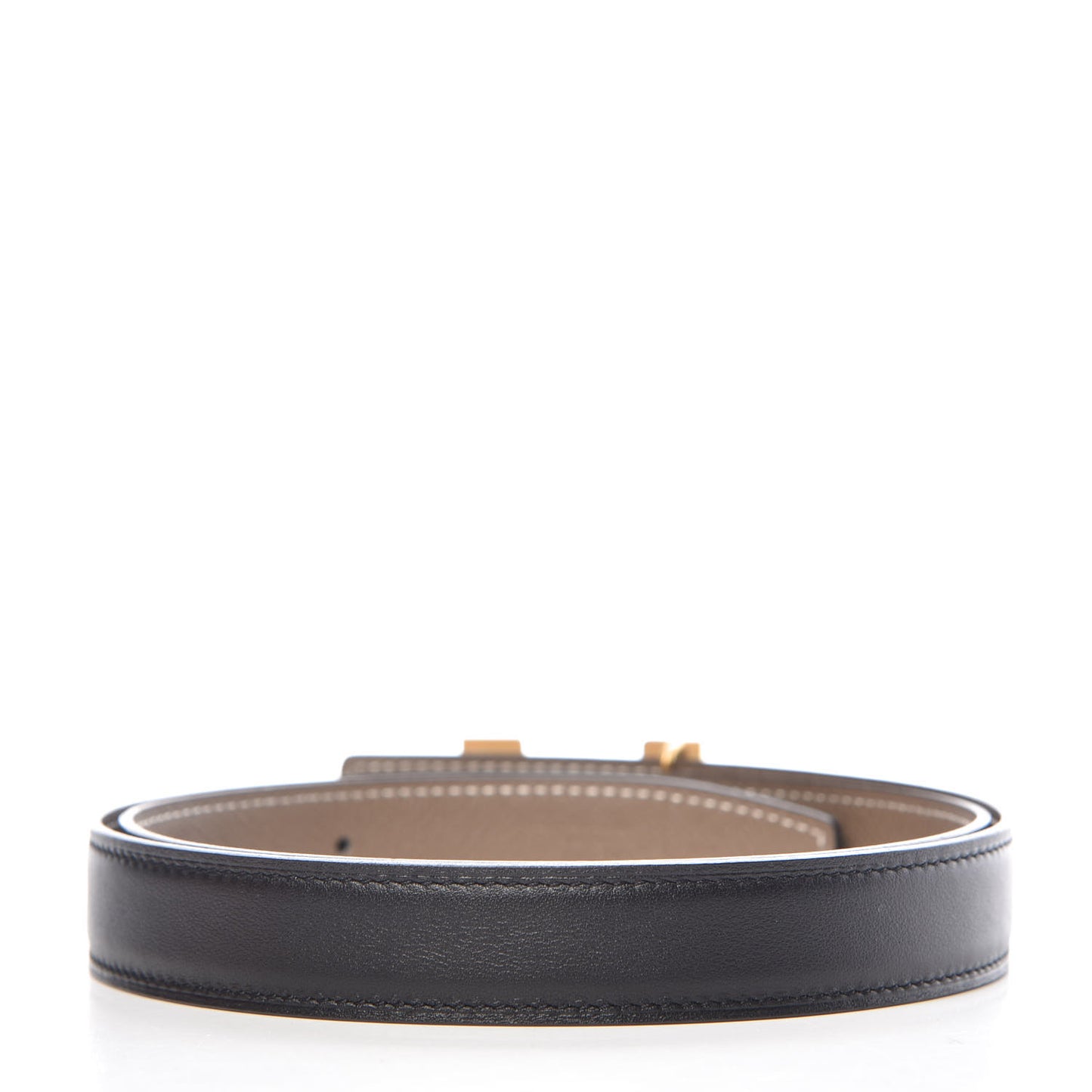 Swift Epsom 24mm Mini Constance H Belt 85 Black Etoupe