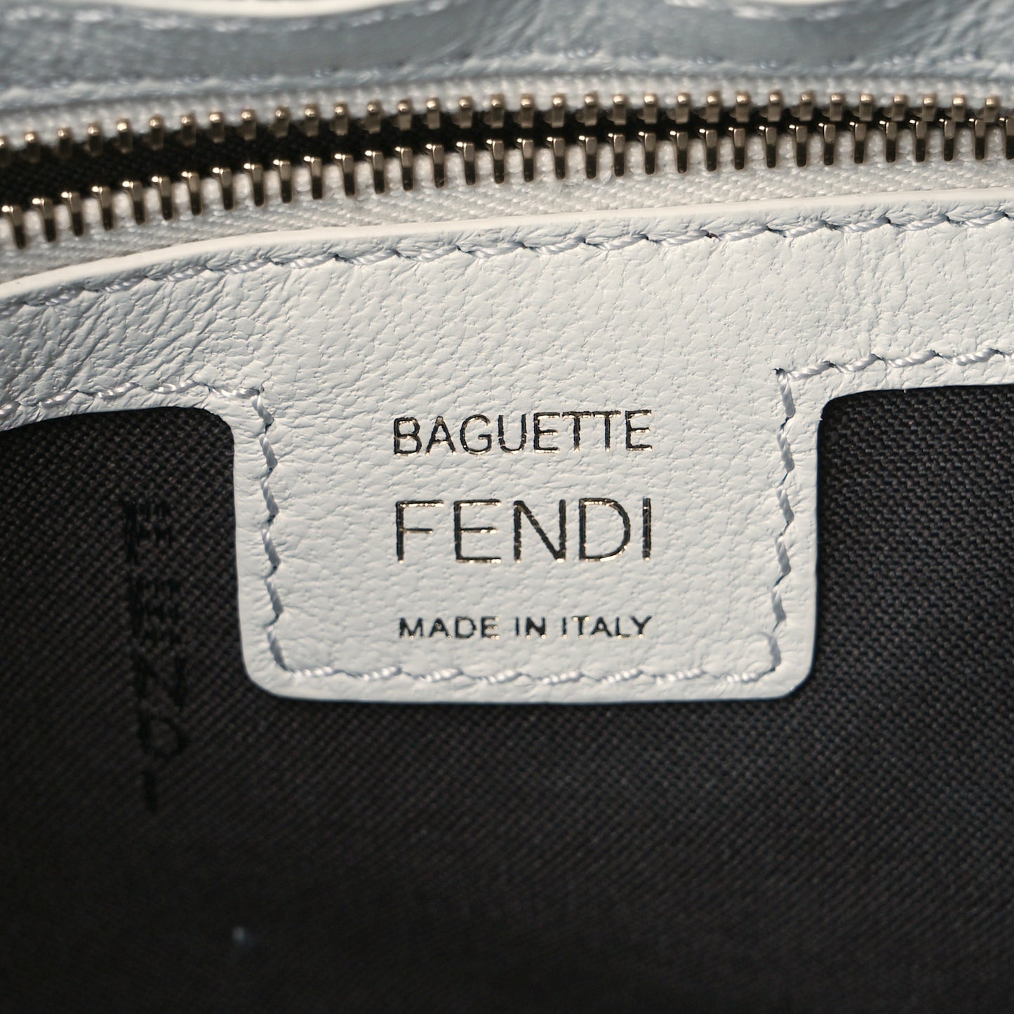 Nappa FF 1974 Embossed Baguette White