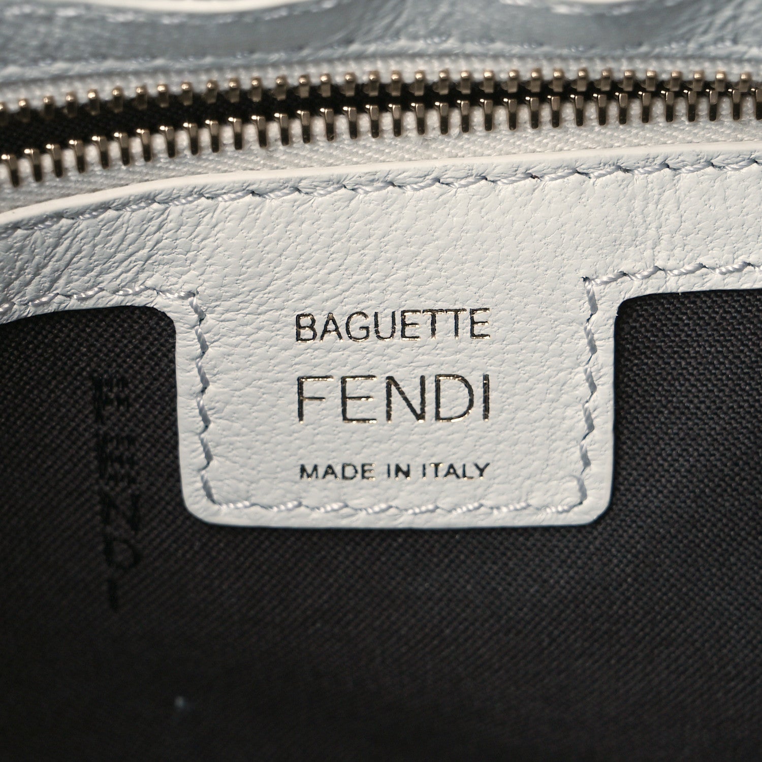 Fendi Nappa FF 1974 Embossed Baguette White 6 of 11