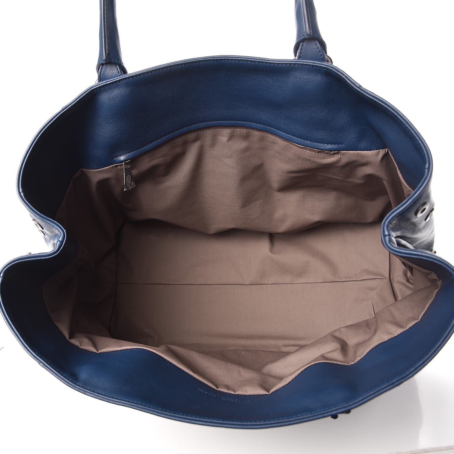 Bottega Veneta Calfskin Intrecciato Tote Dark Denim 5 of 7