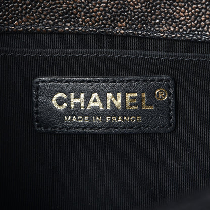 Chanel Patinated Calfskin Chevron Quilted Medium Braid Around Boy Flap Brown 6 of 10