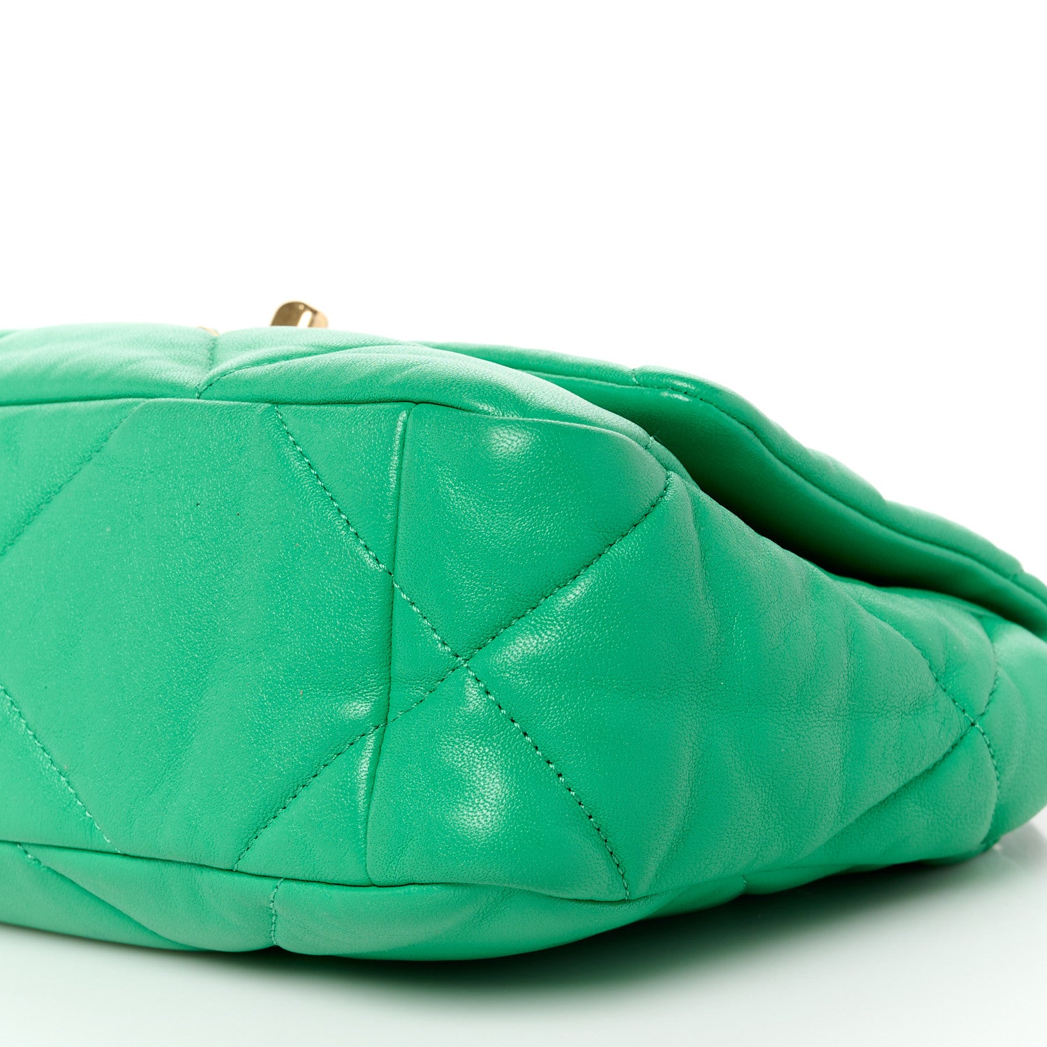 Chanel Lambskin Quilted Medium Chanel 19 Flap Green 10 of 10
