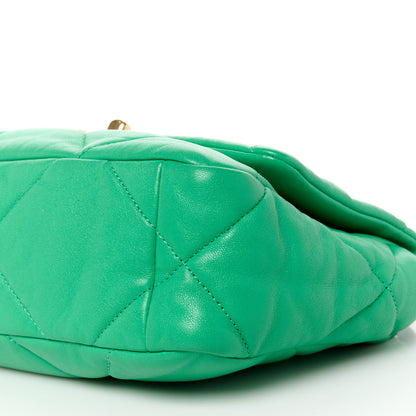 Chanel Lambskin Quilted Medium Chanel 19 Flap Green 10 of 10