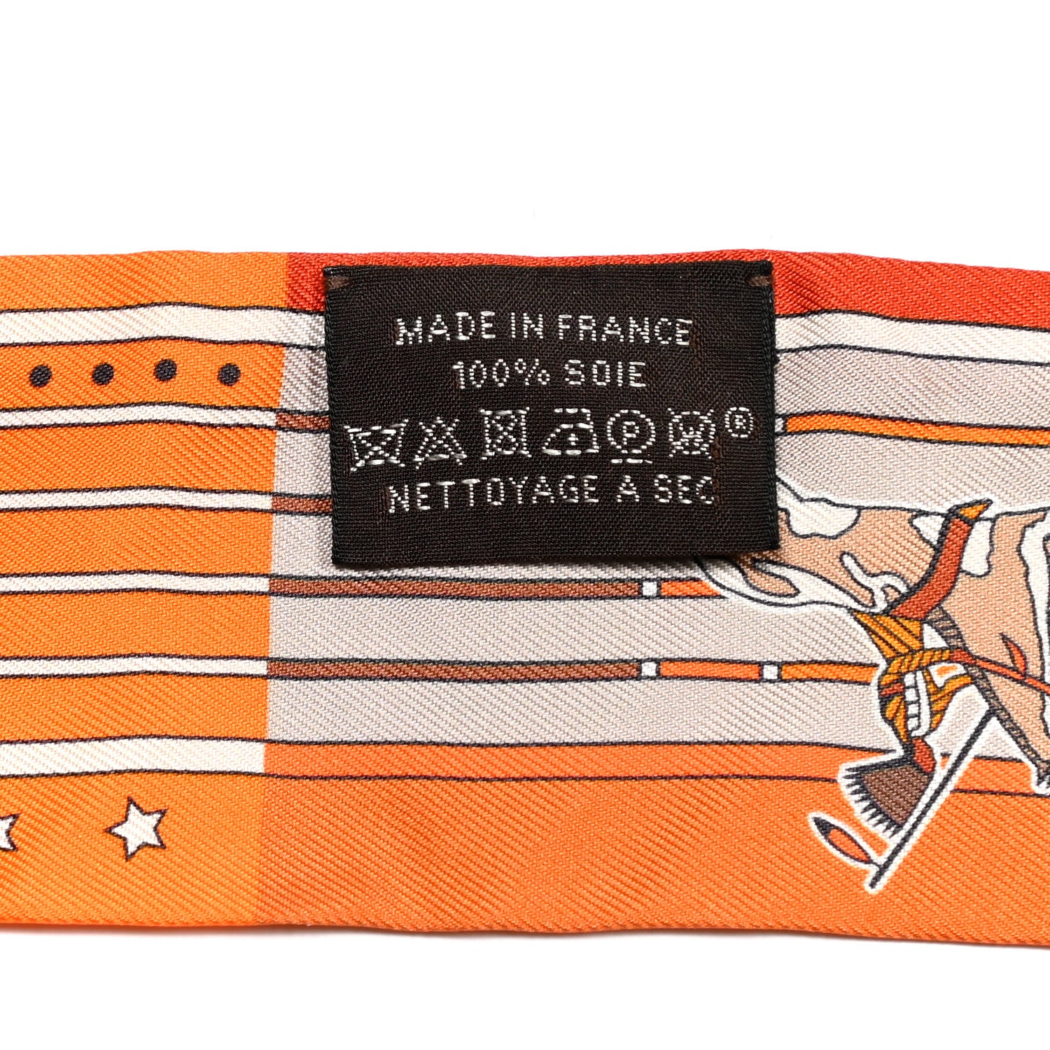Hermes Silk Pani La Shar Pawnee Twilly Orange Mastic Brun 4 of 4