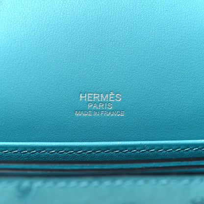 Hermes Ostrich Sac Roulis 23 Vert Verone 6 of 13