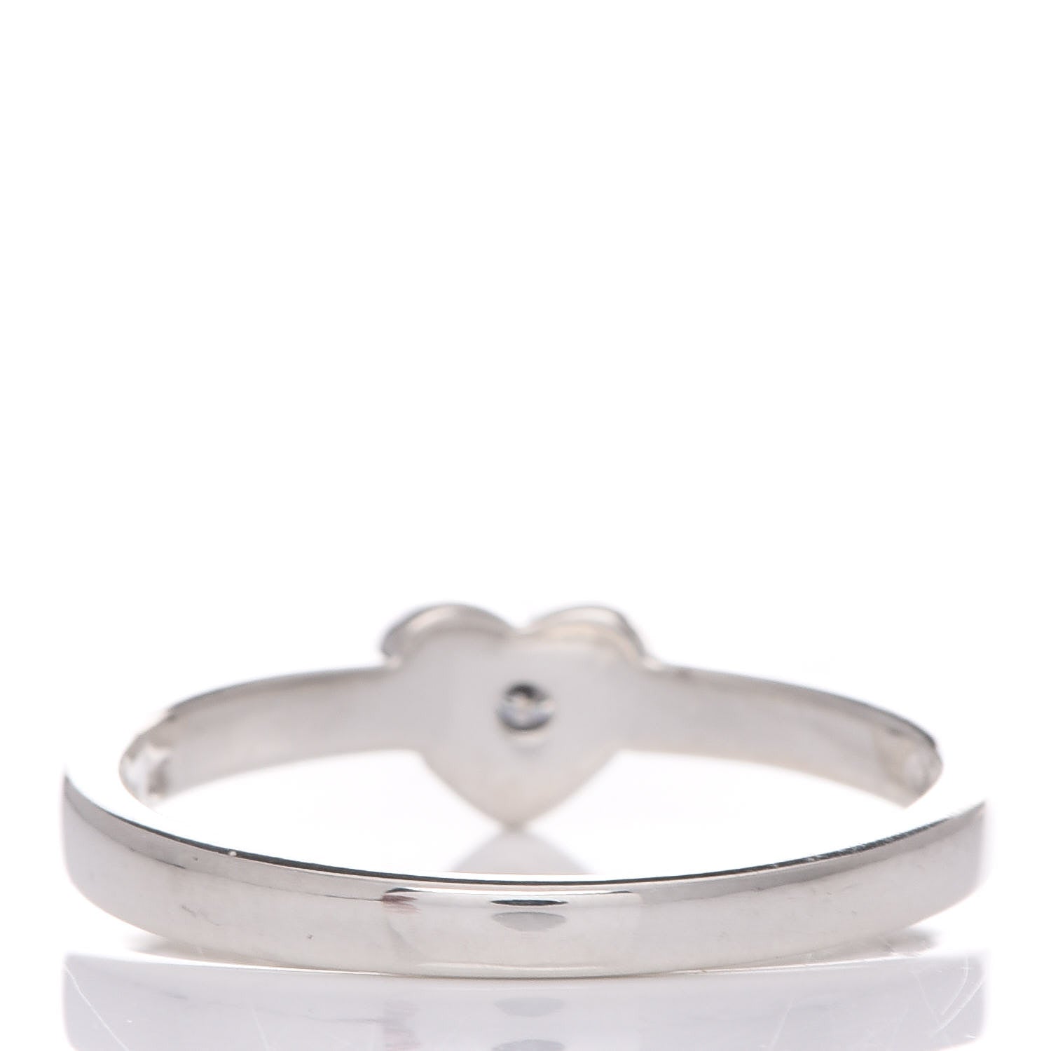 Tiffany Sterling Silver Diamond Heart Ring 52 6 3 of 4