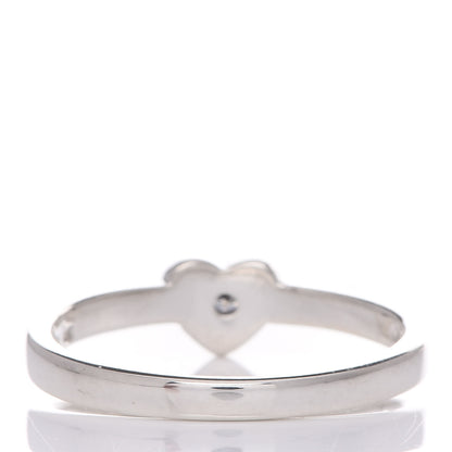 Tiffany Sterling Silver Diamond Heart Ring 52 6 3 of 4
