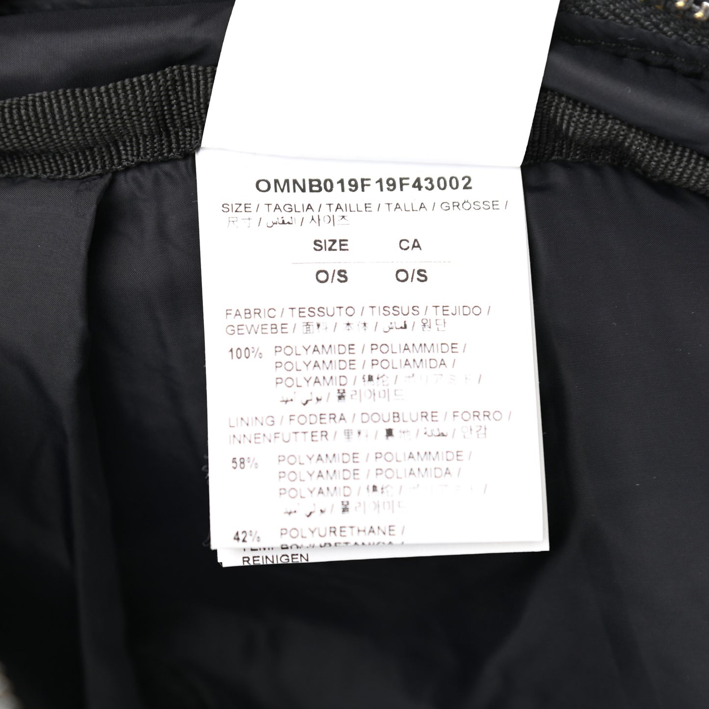 Nylon Industrial Puffy Backpack Black