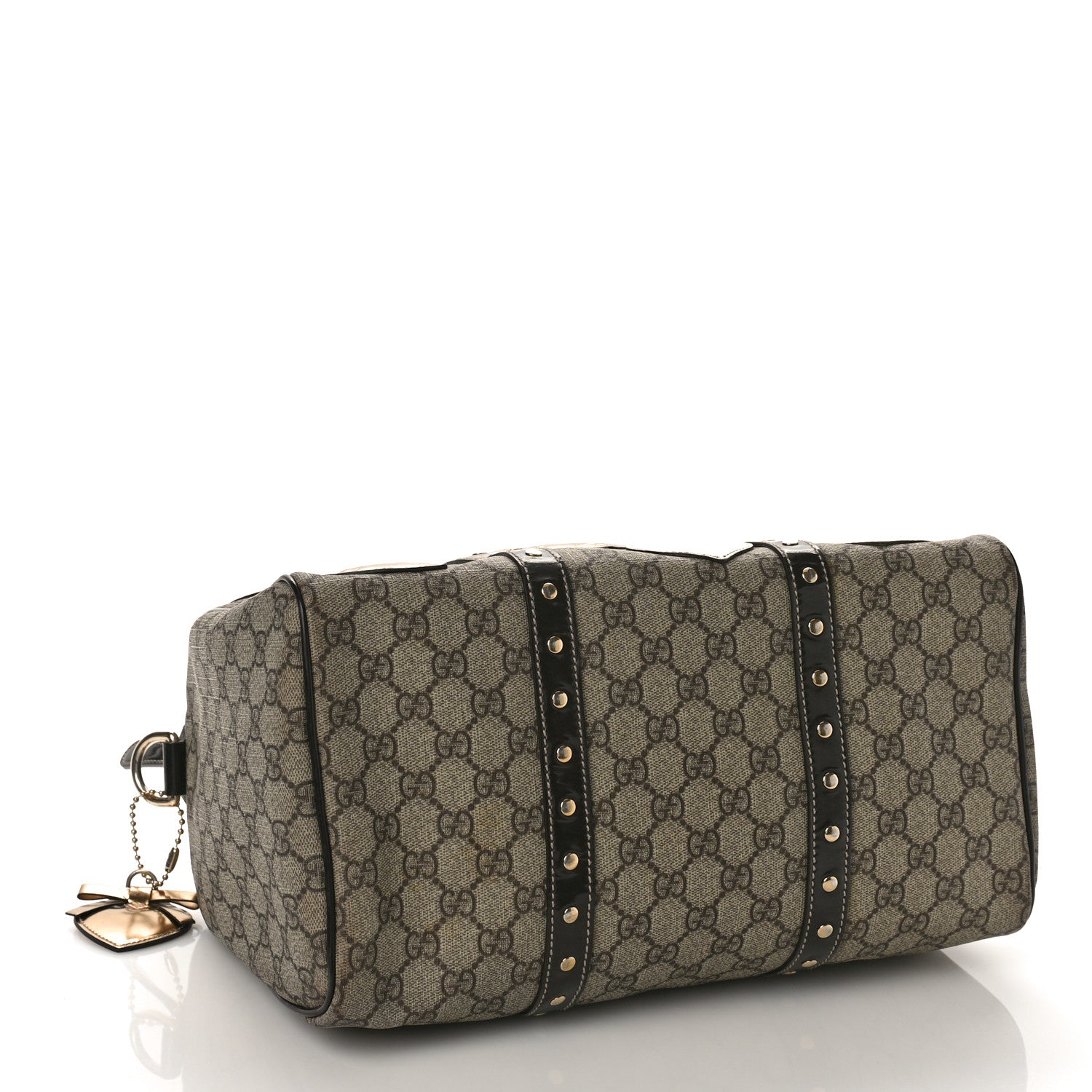 Gucci Monogram Guccissima Hearts Studded Medium Joy Boston Dark Brown 4 of 12