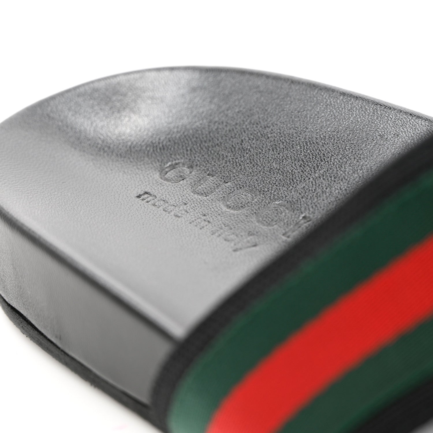 Gucci Nylon Calfskin Web Mens Thong Sandals 9 Green Red Black 10 of 15