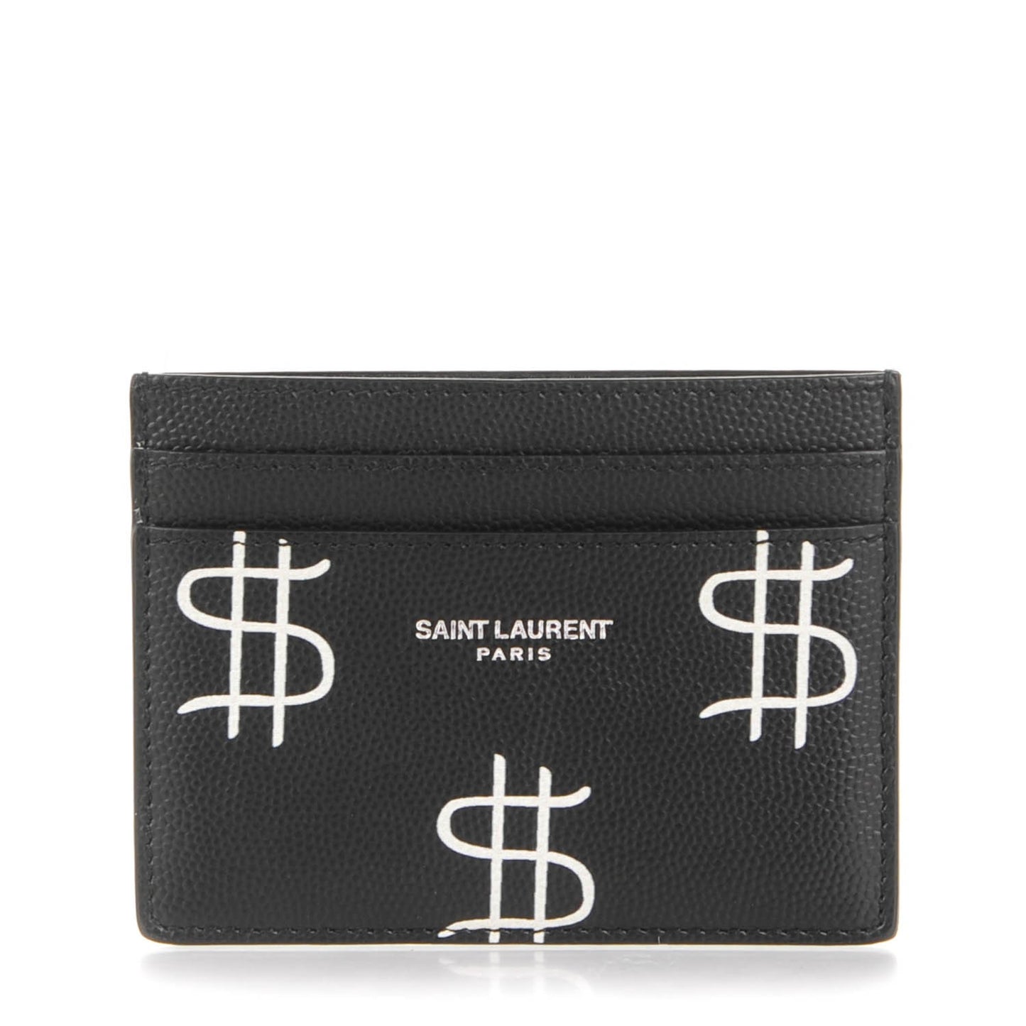Grain de Poudre Dollar Print Card Holder Black