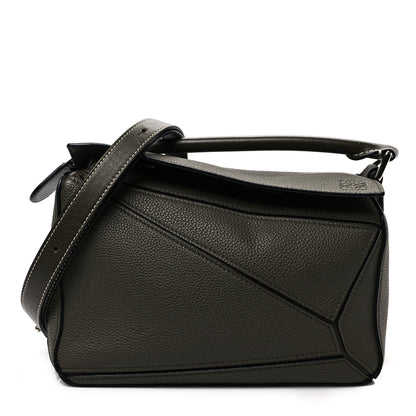 Loewe Grained Calfskin Small Puzzle Bag Forest 1 of 7