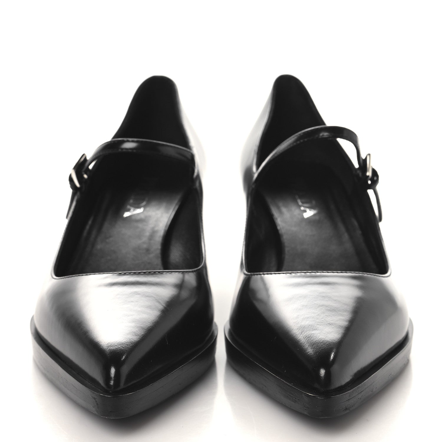 Prada Spazzolato Mary Jane 45mm Pumps 38.5 Black 3 of 8