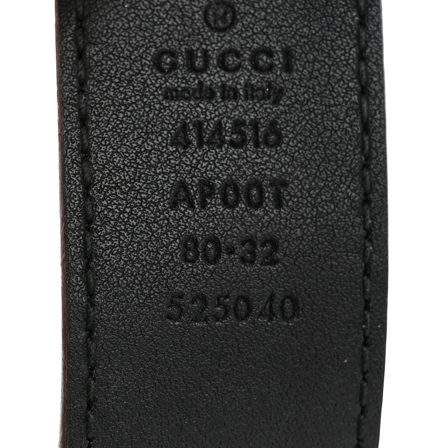 Calfskin Double G 30mm Belt 80 32 Black