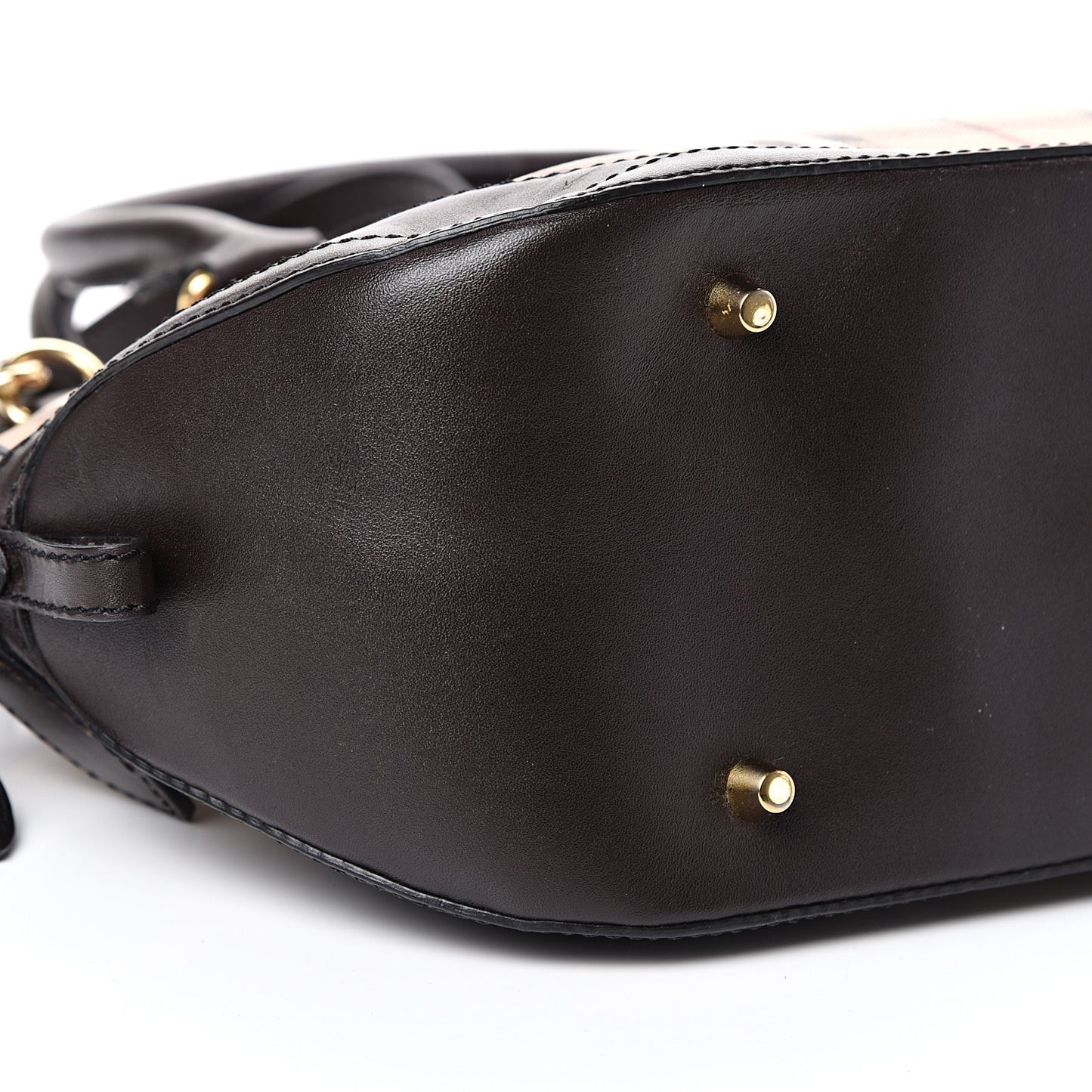 Haymarket Check Small Orchard Bowling Bag Chocolate