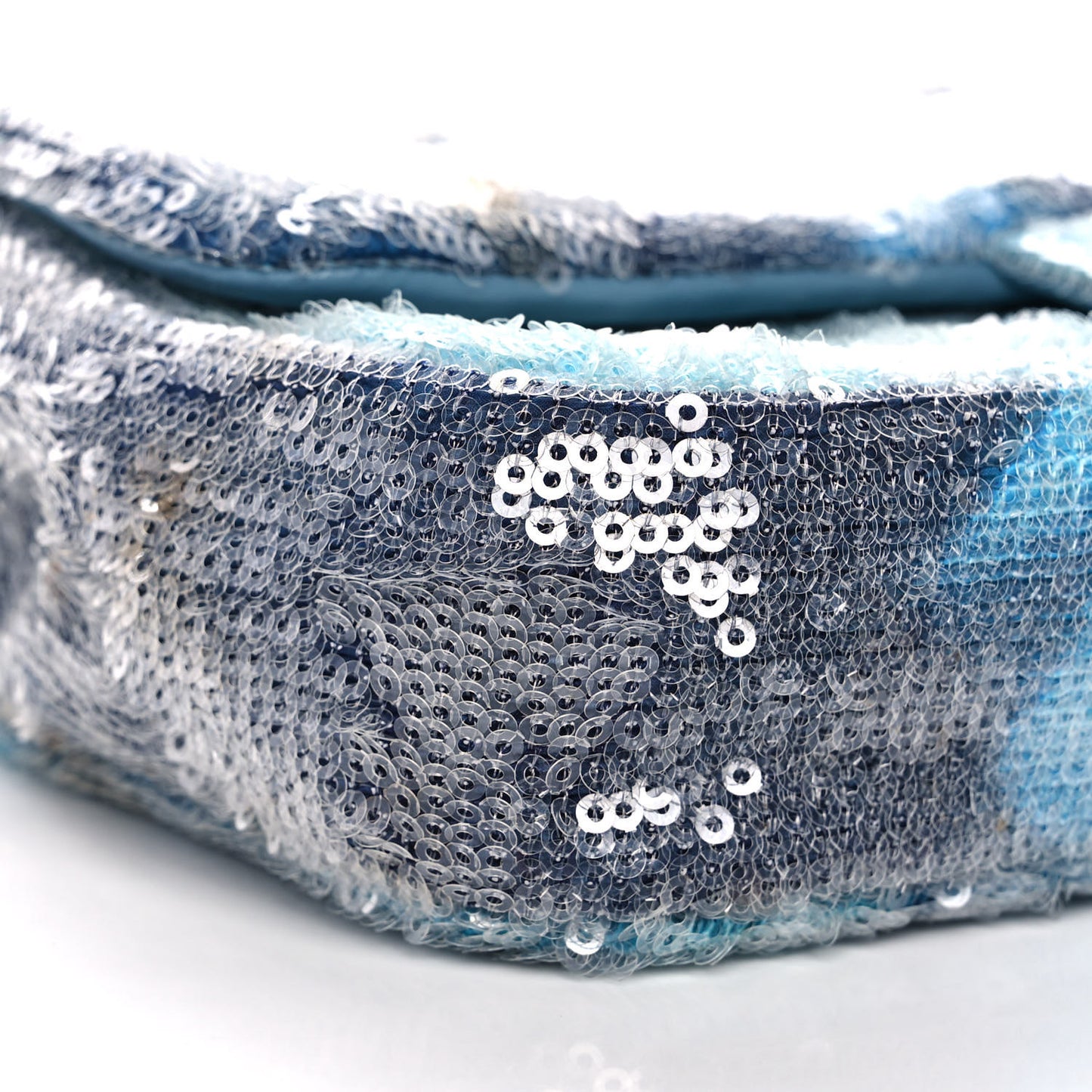 Sequin Mini Waterfall Flap Light Blue