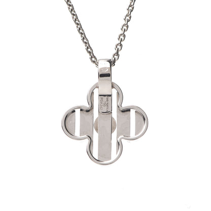 Louis Vuitton 18K White Gold Petite Fleur Pendant Necklace 4 of 5