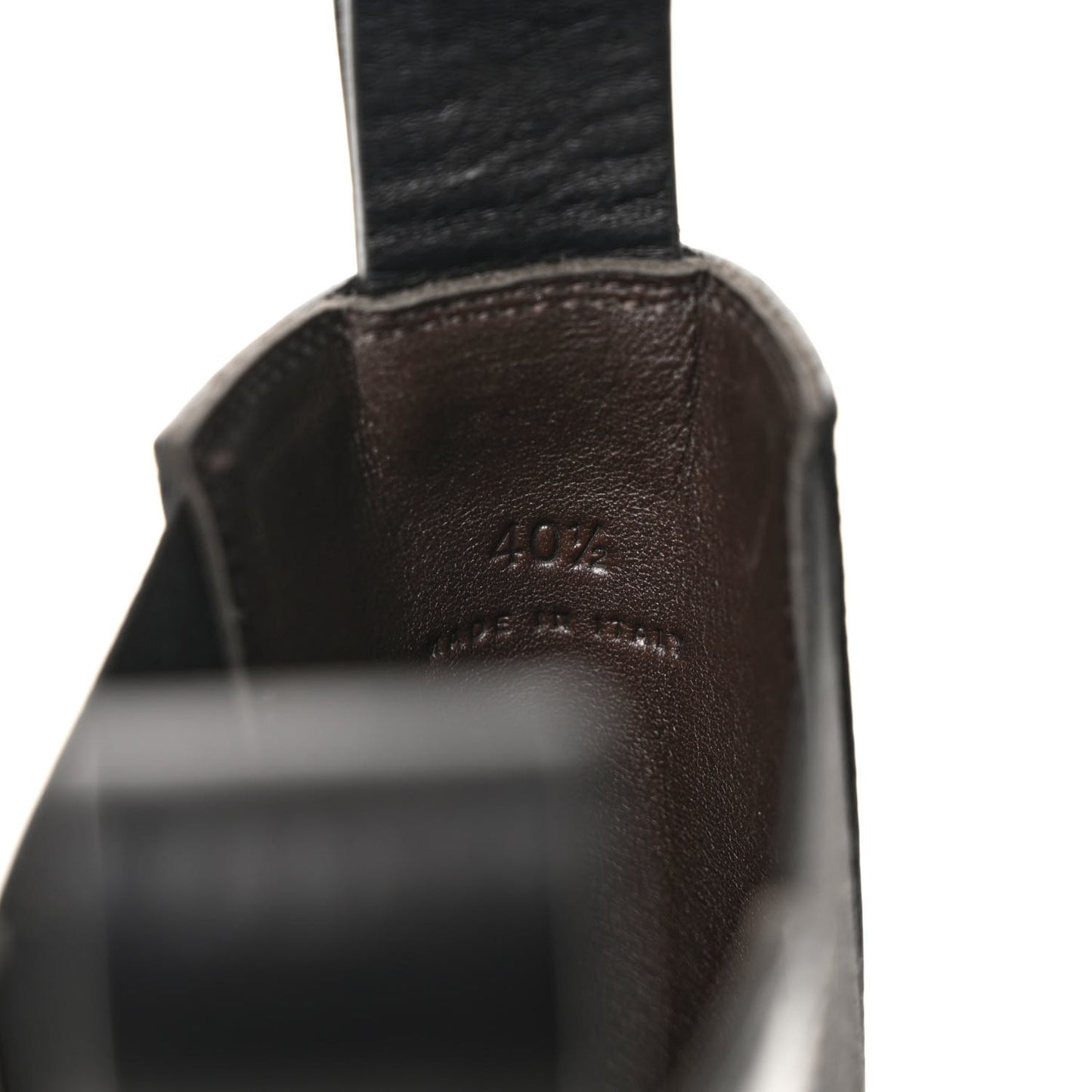 Calfskin The Tire Chelsea Boots 40.5 Black Grass