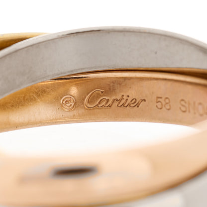 Cartier 18K Pink Yellow White Gold Classic Trinity Ring 58 8.25 4 of 7