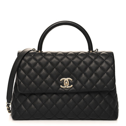 Chanel Caviar Quilted Medium Coco Handle Flap Black 1 of 10